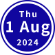 Thursday,1 August 2024